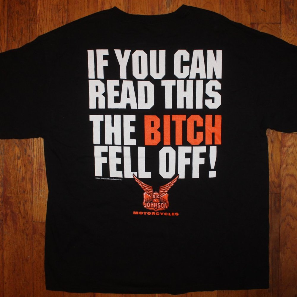 BNWOT Vintage 1998 Big Johnson Motorcycle Shirt